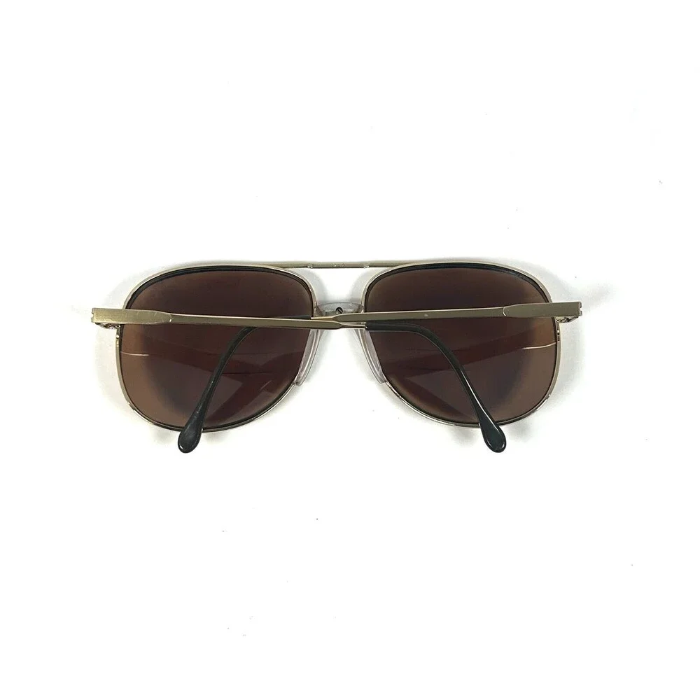 LUXOTTICA STUART GOLD ELECTROPLATED SUNGLASSES FRAMES ONLY ITALY 62-17-150 FLIXX